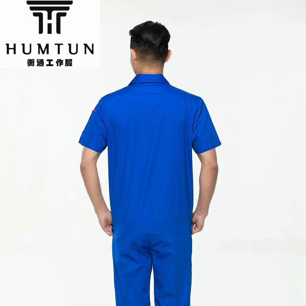 夏季短袖工裝 廠家直銷 工裝定制 工作服 職業裝 勞保服 可印LOGO 支持來圖來樣